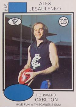 1975 Scanlens VFL #107 Alex Jesaulenko Front